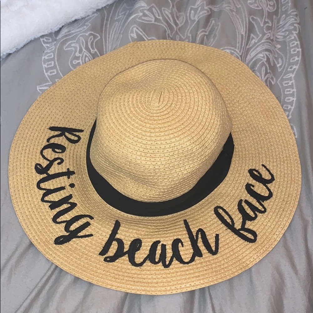 Wide Brim Embroidered Floppy Hat